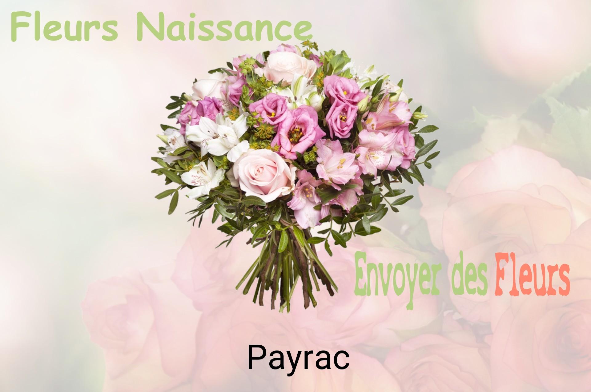 Bouquet de fleurs de naissance livré à Payrac