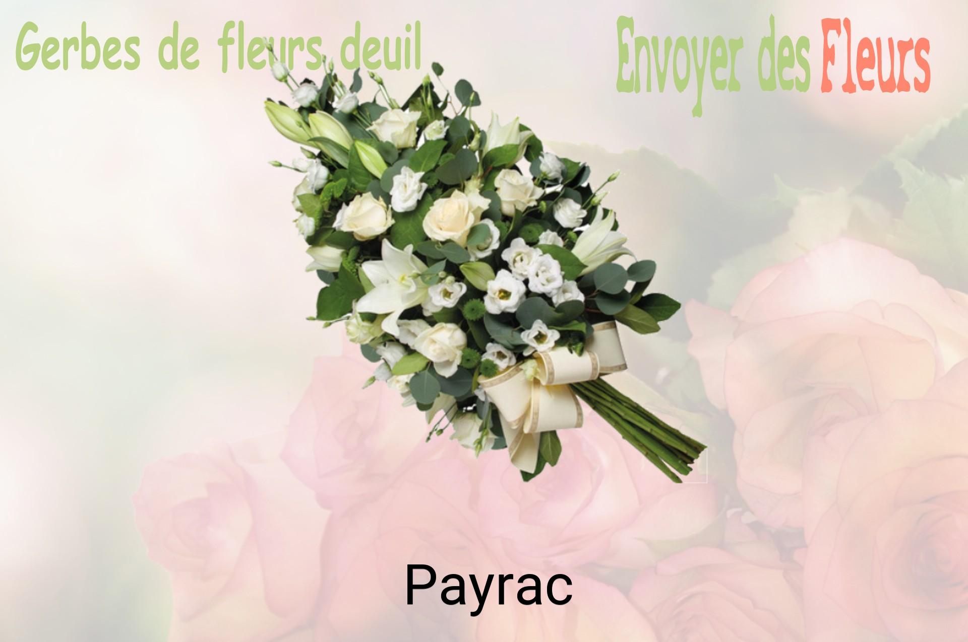 Gerbe de fleurs de deuil livrée à Payrac